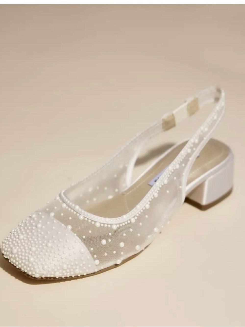 ISO CHARLES BY CHARLES DAVID
Pearl Mesh Round Toe Low Slingback Heels